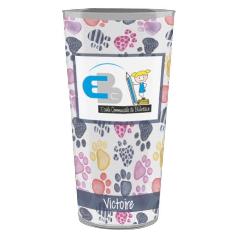 Personalized school cup with name 33 cl - Mille Pattes