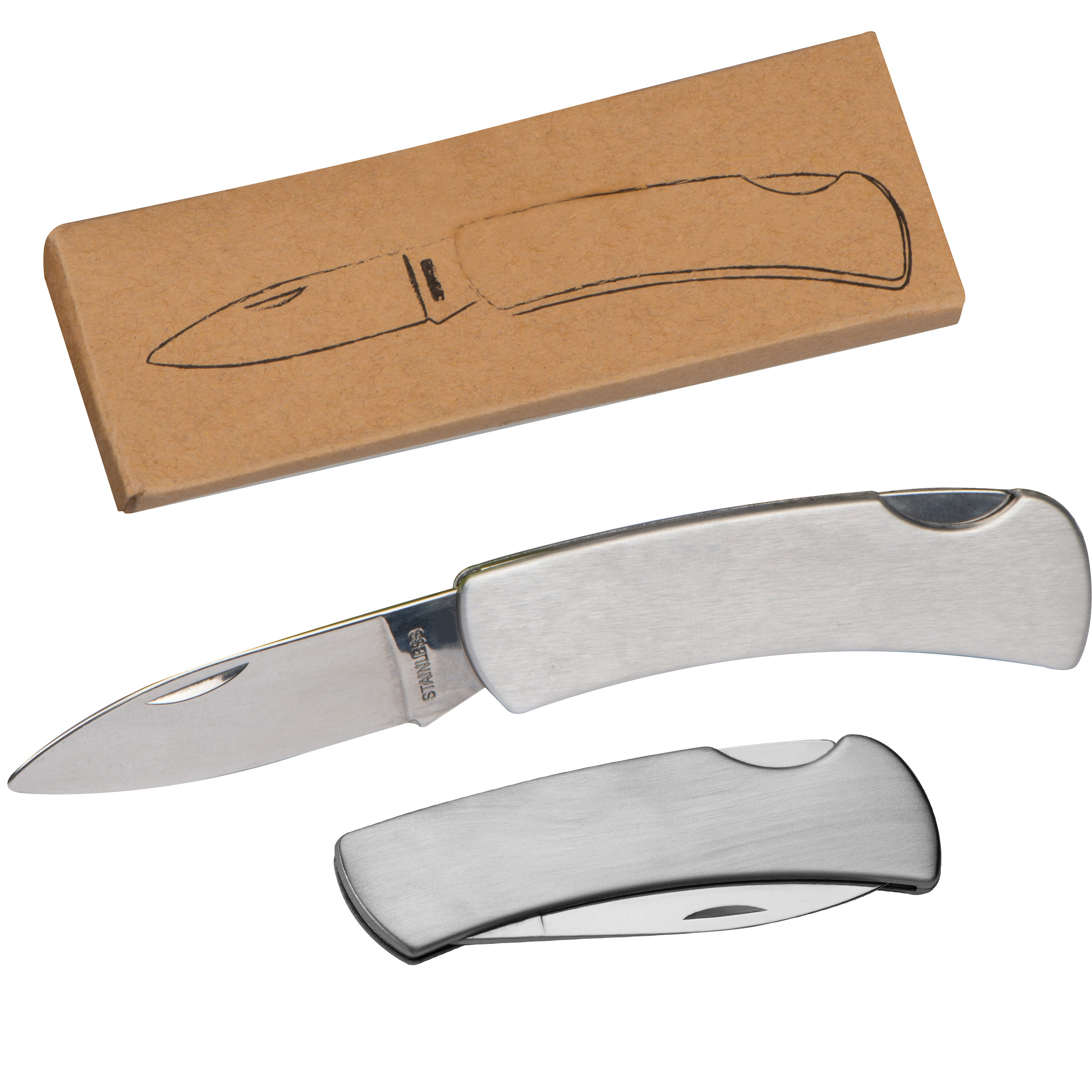 Custom Engraved Stainless Steel Pocket Knife - Belvoir - Isle of Man