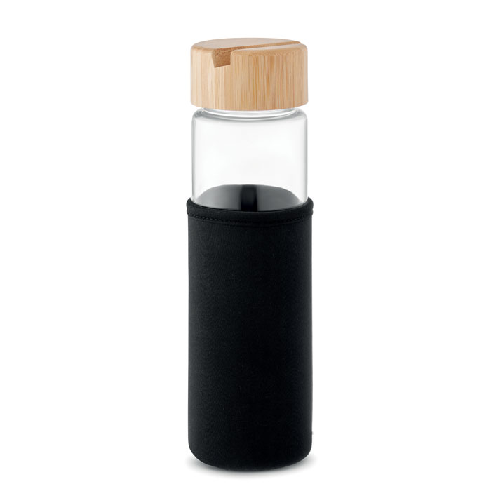 Glass Bottle with Bamboo Sleeve 600ml - Combe - Downton