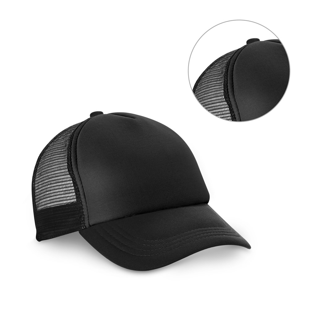 NICOLA BK. Polyester and mesh cap (150 g/m²)