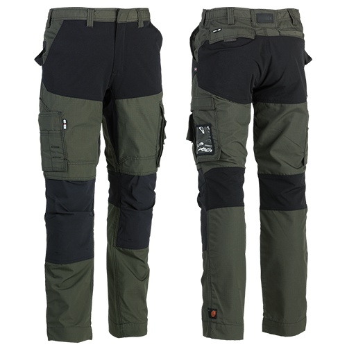 Work trousers with multiple pockets and stretchable sections - Hedge End