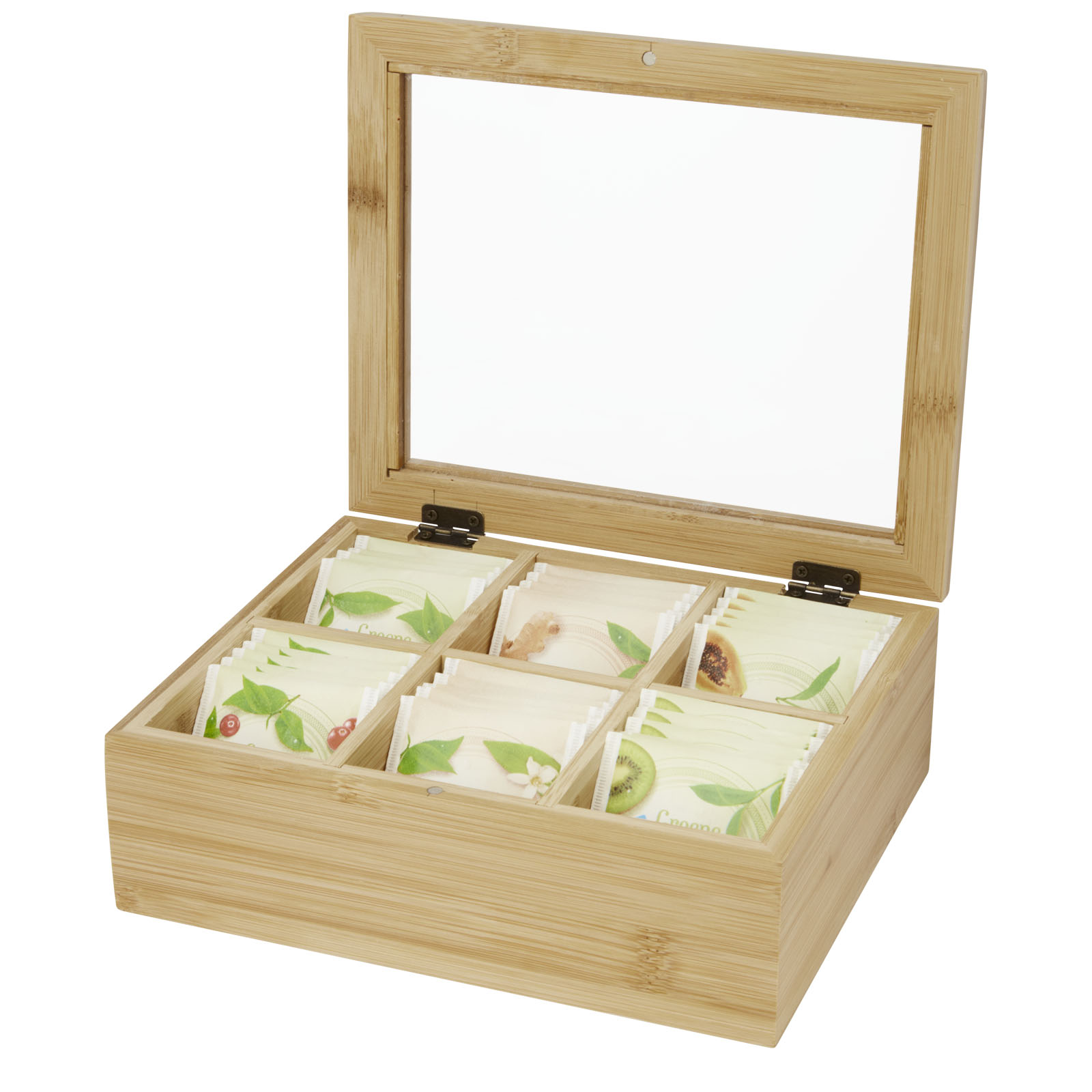 Bamboo Tea Box with Transparent Lid - Kingswinford