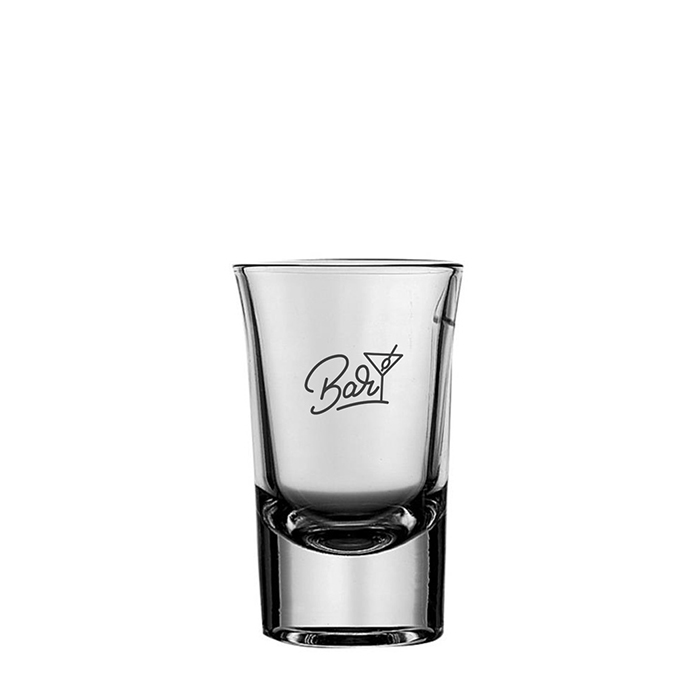 Customized clear shot glass 34 ml - Tenise