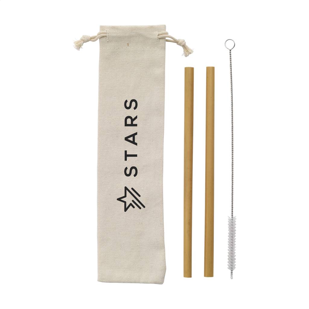 Set of Reusable Bamboo Straws with a Canvas Case - Newtownabbey