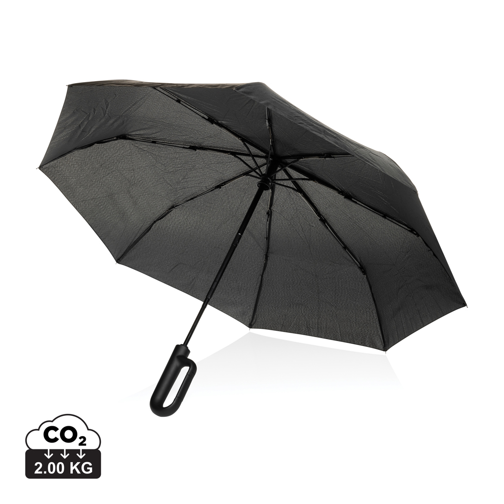 The EcoGuard 21 Carabiner Umbrella - Tipton printed with logo