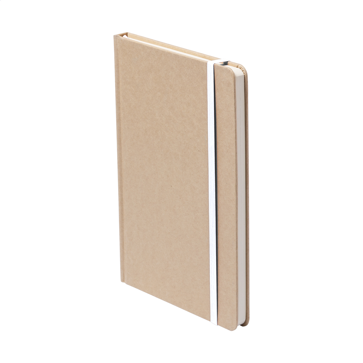 Recycled Notizbuch mit Gummiband - Gnoien bedrucken mit Logo