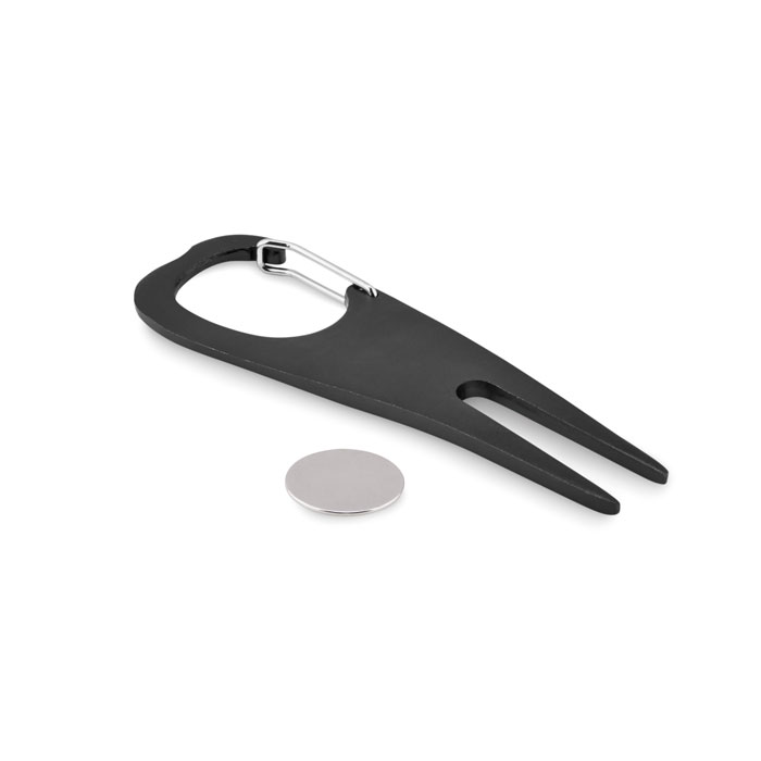 This aluminum golf divot tool comes with a magnetic detachable ball marker and is available in Lower Slaughter. - Royal Tunbridge Wells