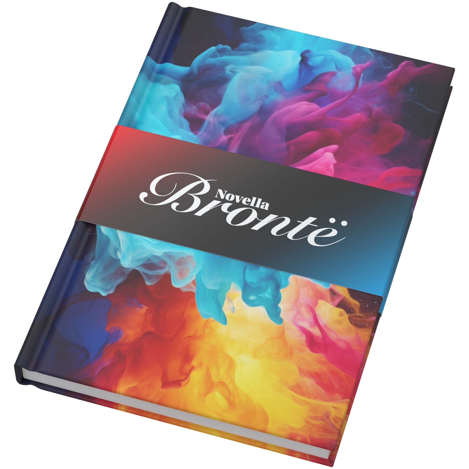 Novella Brontë A5 recycled hard cover notebook, 100 sheets, with logo printed with logo