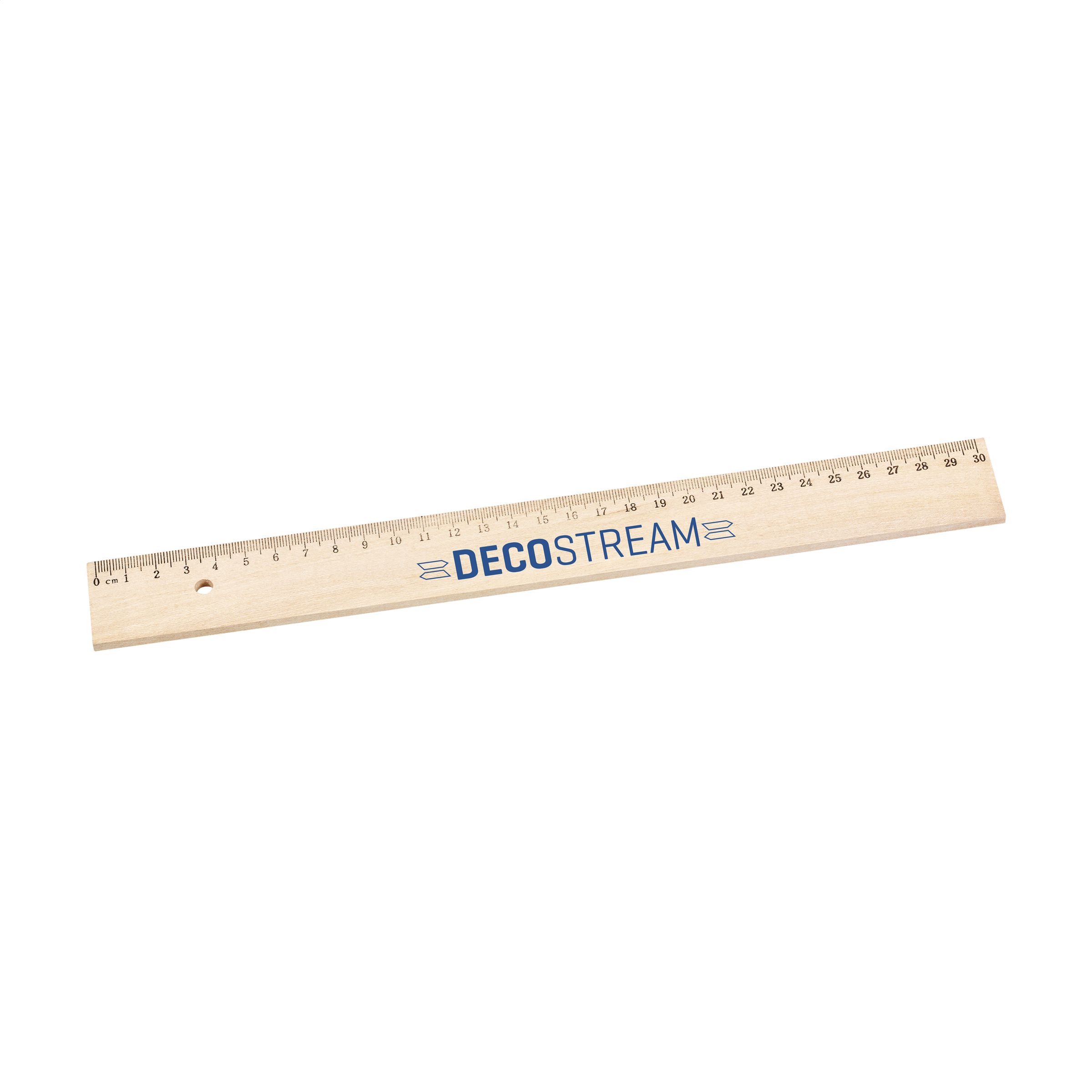 Linden Wood Ruler with Embedded Metal Strip - Headbourne Worthy
