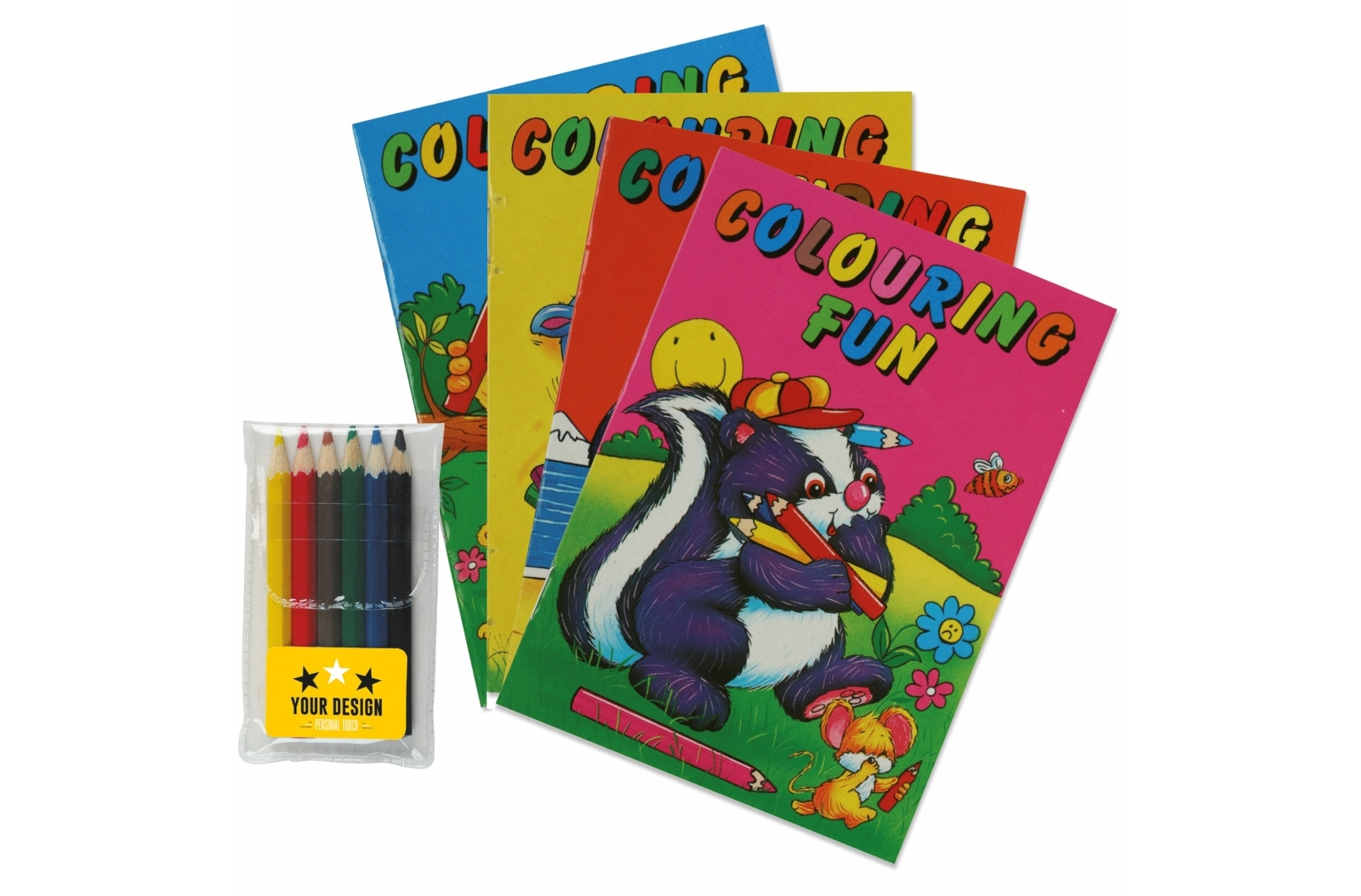 A6 Coloring Book with Short Colored Pencils - Toxteth