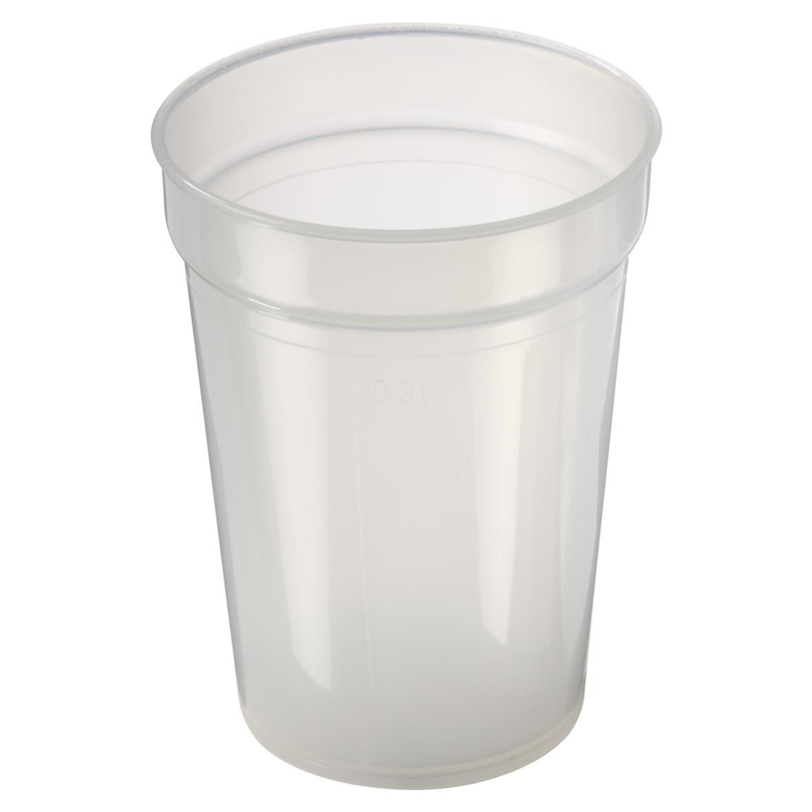 Transparent Plastic Stackable Cup 300ml - Fishbourne