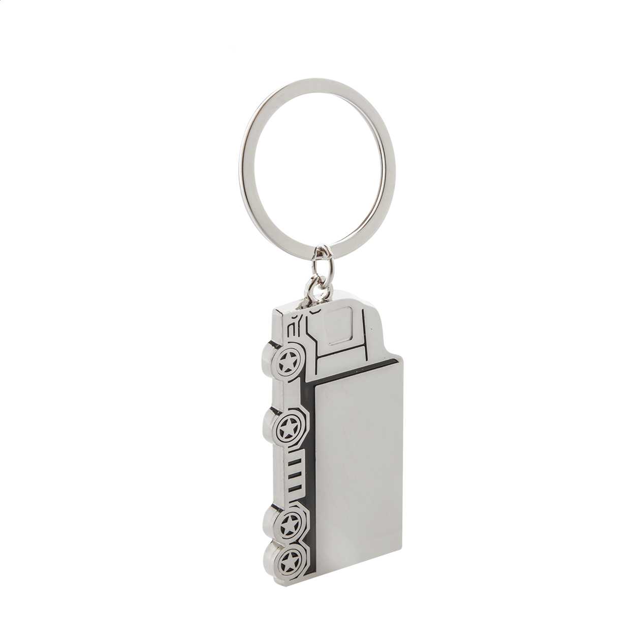 Basset Metall-Schlüsselanhänger in LKW-Form mit Logo, in Geschenkbox