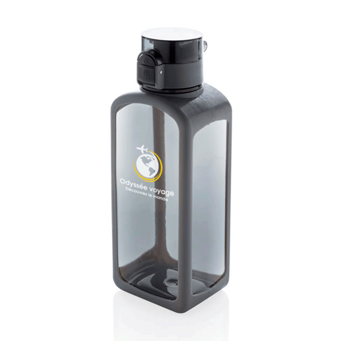 Water bottle made of Tritan material, featuring a silicone sleeve and a flip lid - Cowes