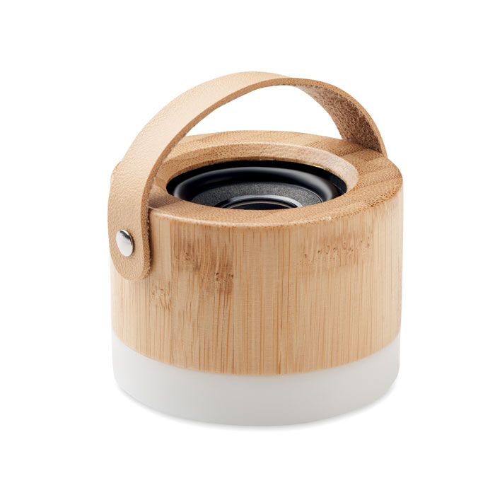 Wireless speaker with light, encased in bamboo - Kemble