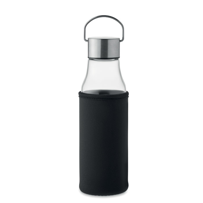 A glass bottle with a stainless steel handle - Longton