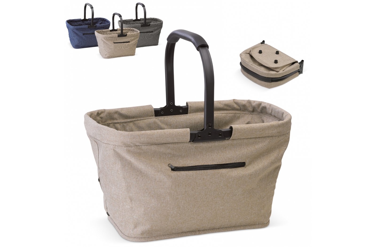 A shopping basket made from high-quality 600D polyester that can be easily folded for convenience - Slough