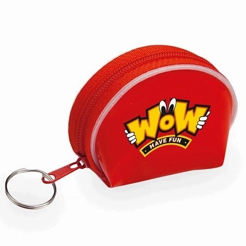 Semicircular PVC Coin Purse Keychain - Earl Shilton