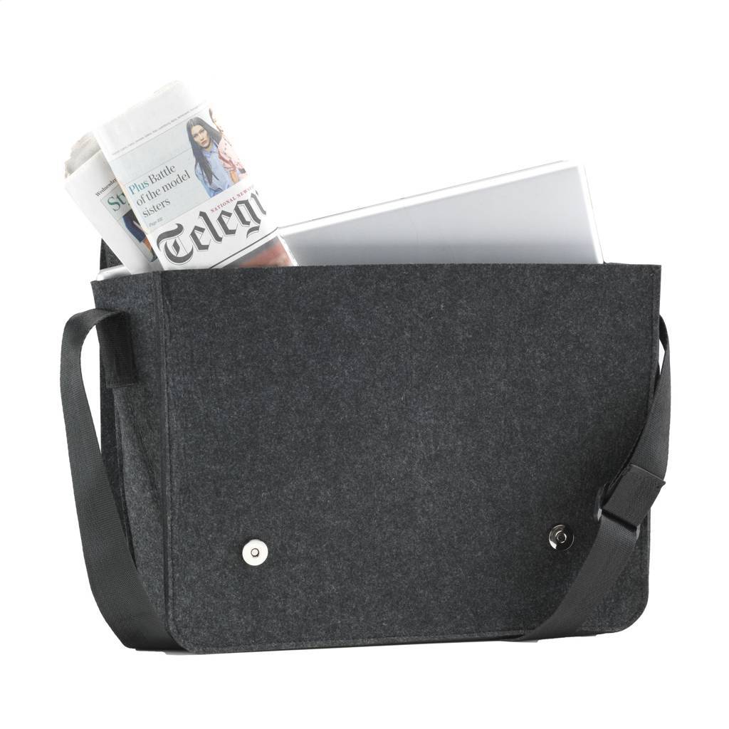 High-Quality RPET Felt Document Bag with Shoulder Strap - Fritton