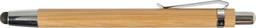 Bamboo ballpoint pen with rubber tip for capacitive screens - Elham