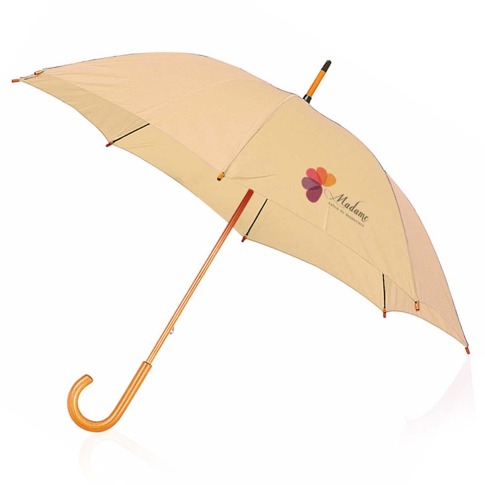 An umbrella made of polyester with eight panels in a vibrant color - Great Yarmouth