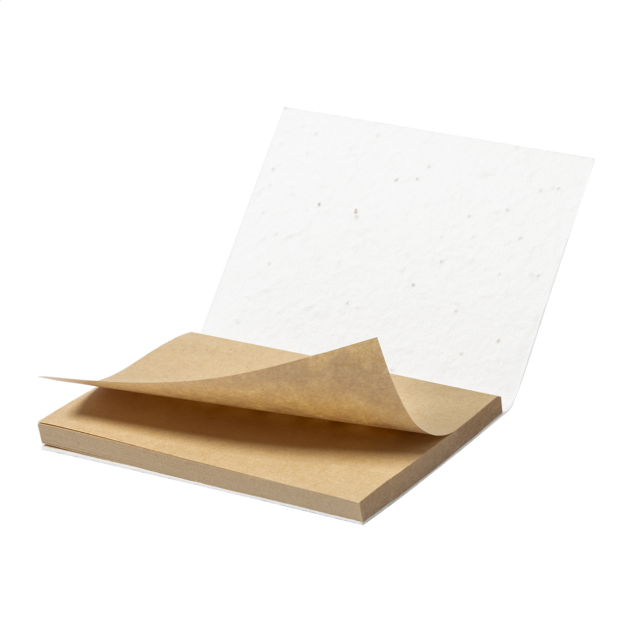 Semeno Stick seed paper covered recycled kraft sticky notepad, logo