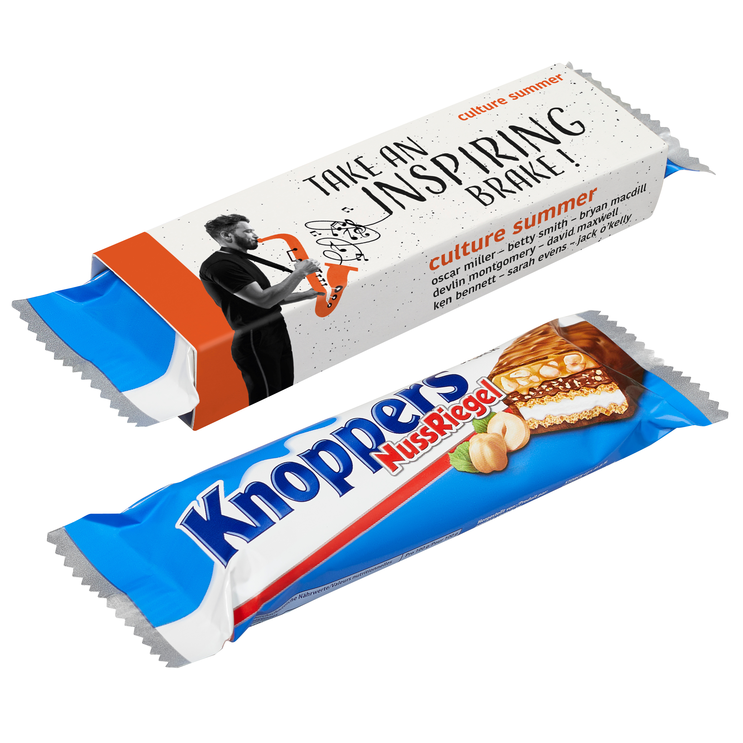 Nutty Nougat Delight - Downton printed with logo