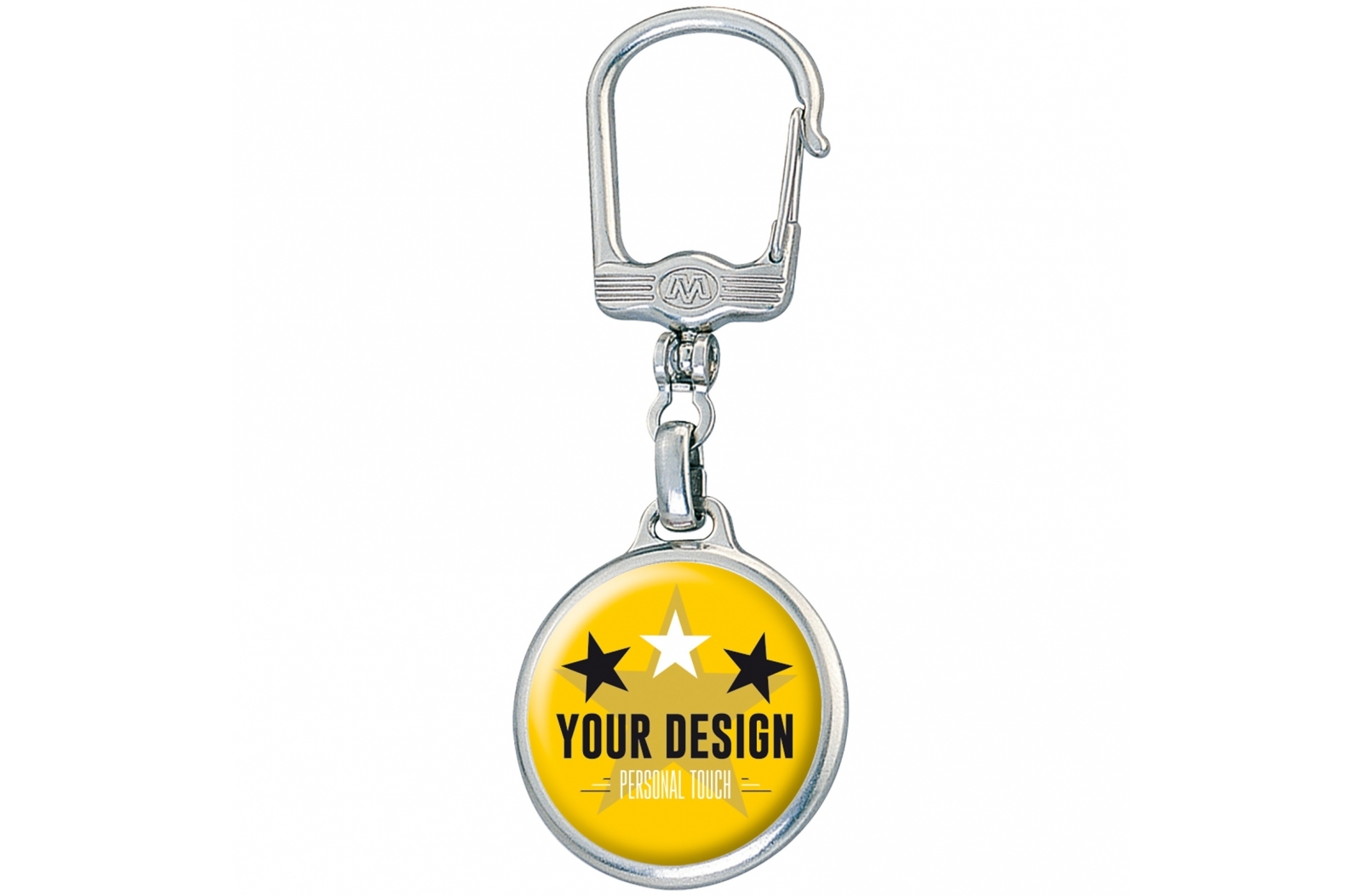 Double Sided Metal Round Keyring - Baginton
