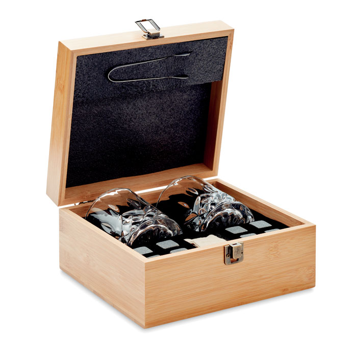 Luxury Glass Set in Bamboo Gift Box - Leyland