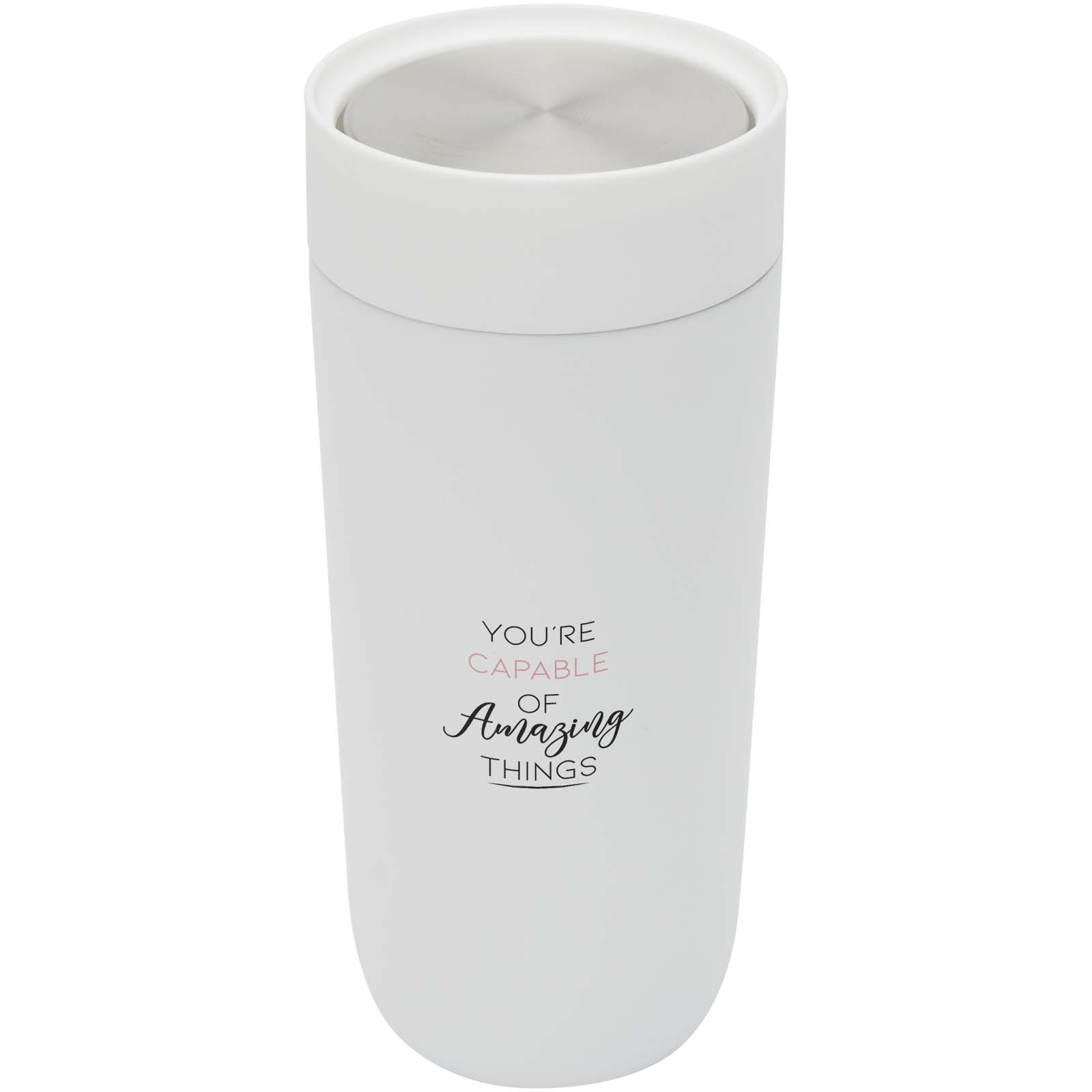 Kaffeekünstler 350 ml RCS zertifizierter Edelstahlbecher mit Keramikbeschichtung - Friesack bedrucken mit Logo