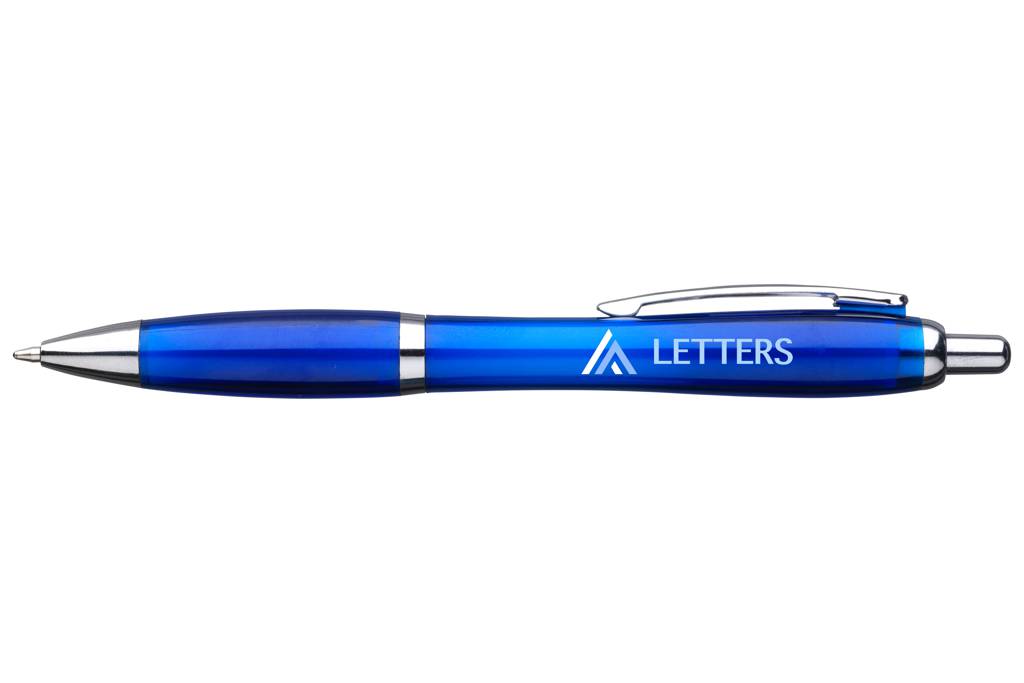 Ballpoint pen with blue ink made from recycled PET bottles - Zouch