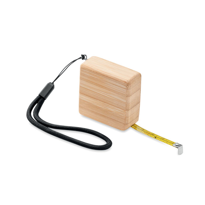 Bamboo Square Measuring Tape with Wrist Strap - Hawkinge