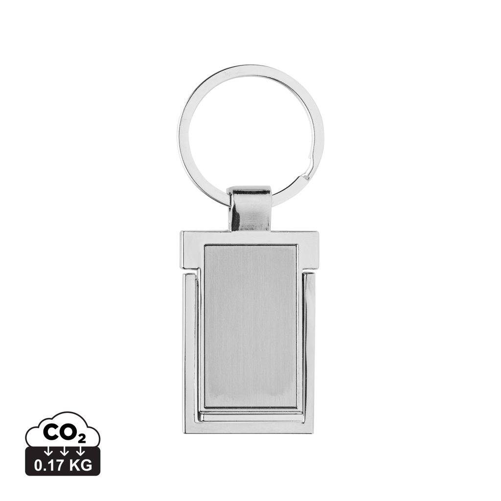 EcoElite Recycled Zinc Alloy Phone Stand Keychain - Iron Acton