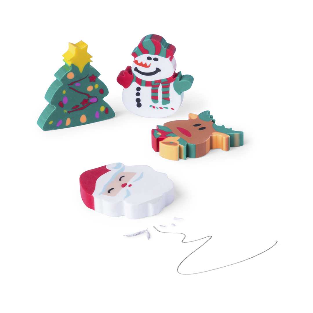 A set of erasers with a Christmas theme - Wootton Fitzpaine