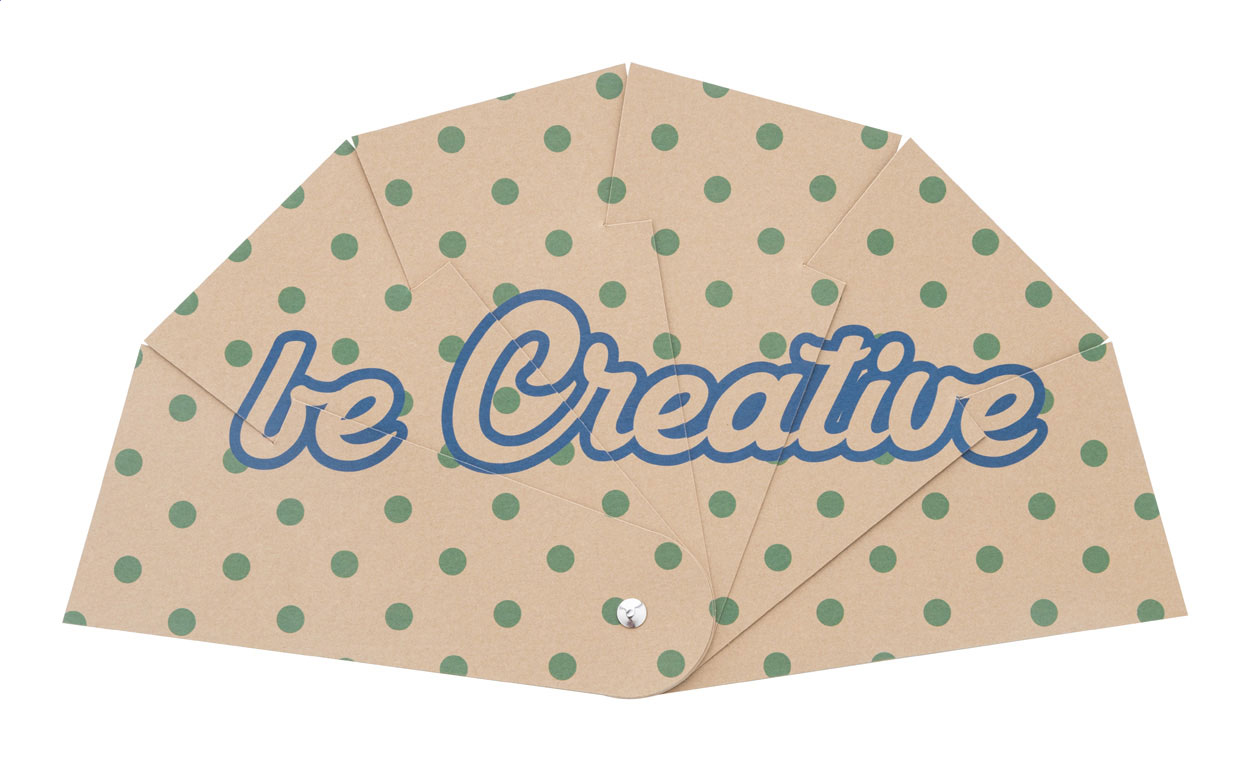 Eco-friendly Breeze Foldable Fan - Ballater printed with logo
