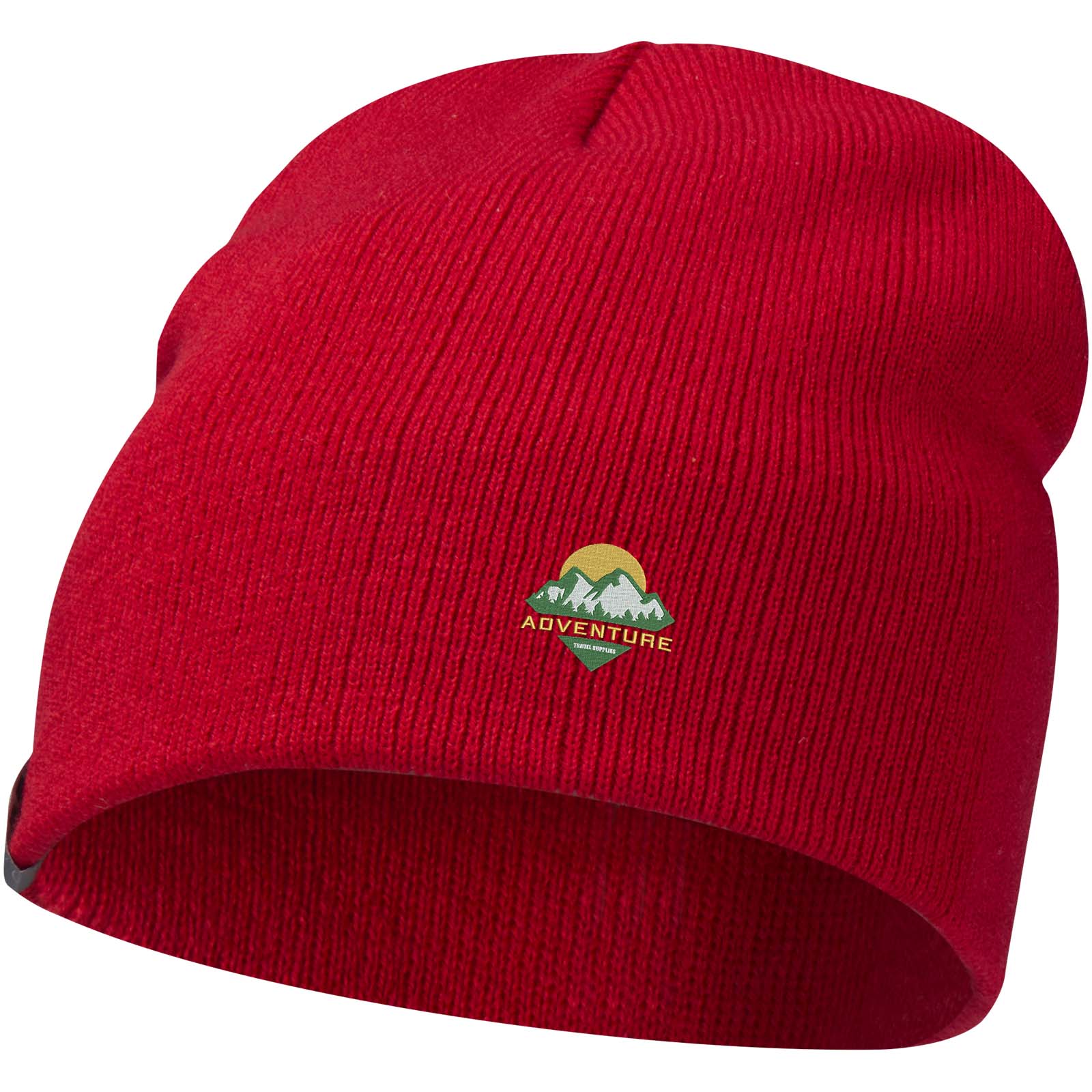 Izu 1x1 rib knit beanie personalised with logo, 100% acrylic printed with logo