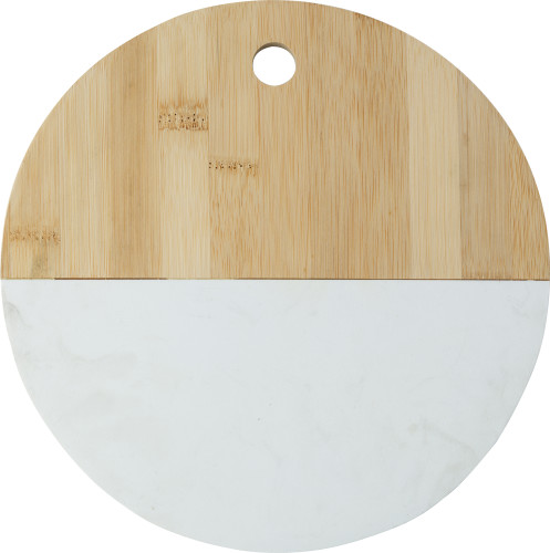 A serving board that resembles marble, made of bamboo and stone - Ilston