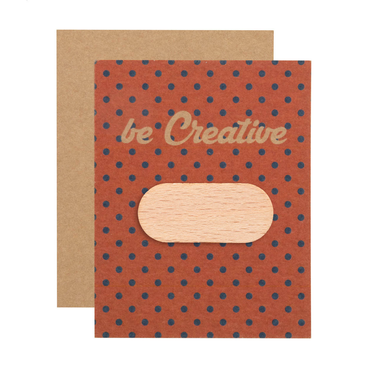 WooCam Creative wooden webcam blocker on printed kraft paper card