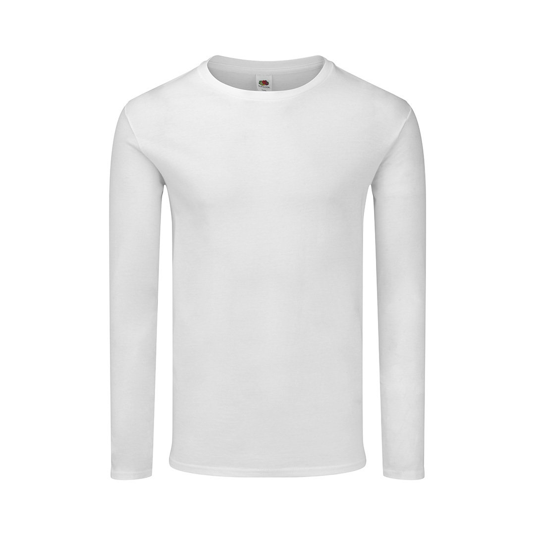 Fruit Of The Loom Adult Iconic Long Sleeve White T-shirt - Goxhill - Newent