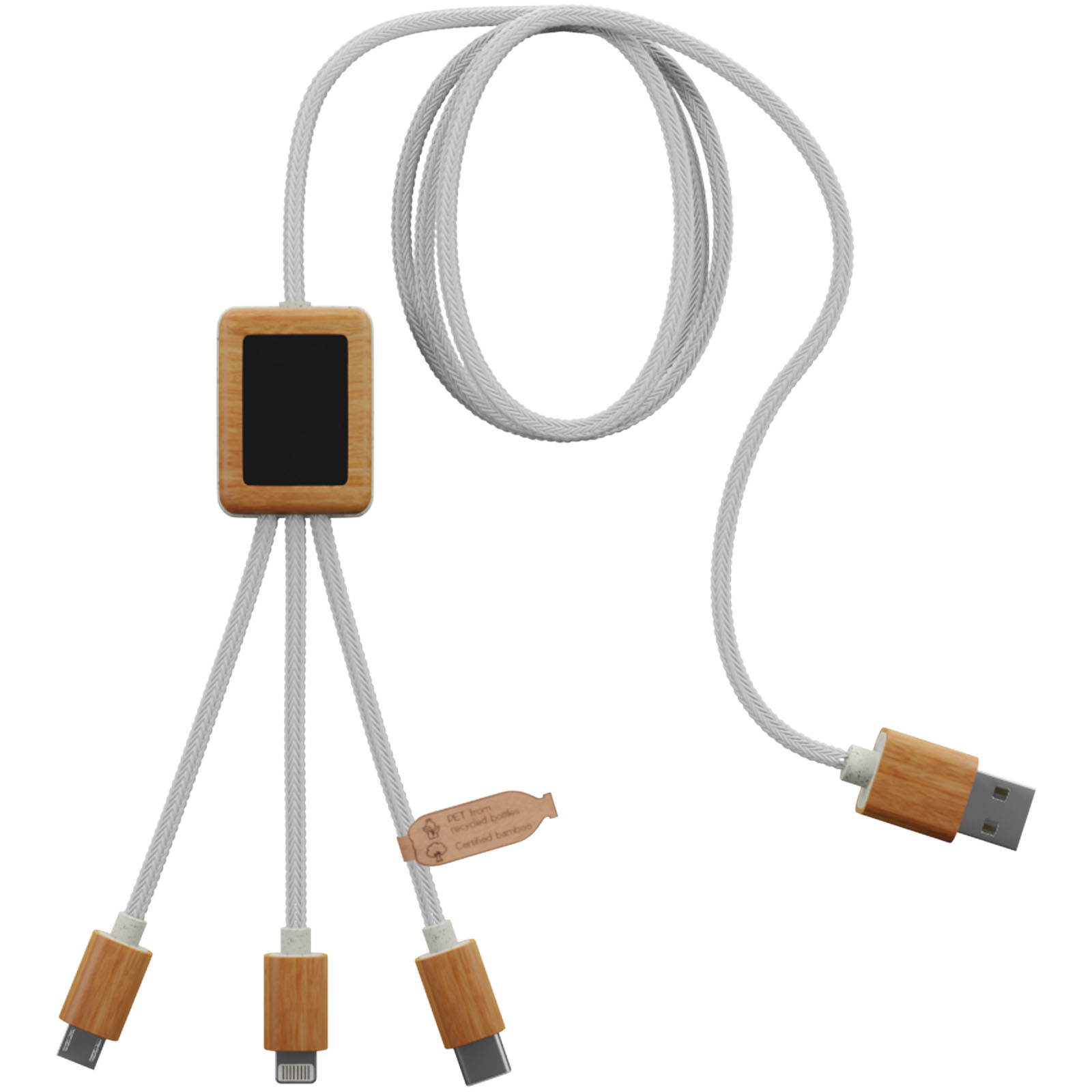 EcoCharge 3-in-1 Charging Cable with Light-Up Logo - Stanton Prior - Acton Burnell