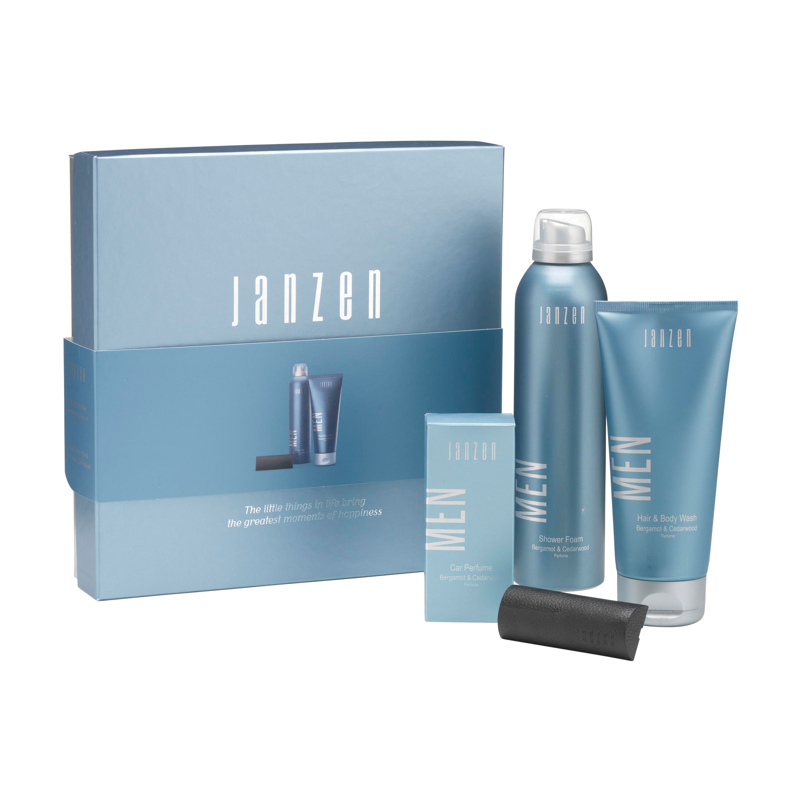JANZEN Geschenkset For Men M mit 2 Pflegeprodukten und Autoduft