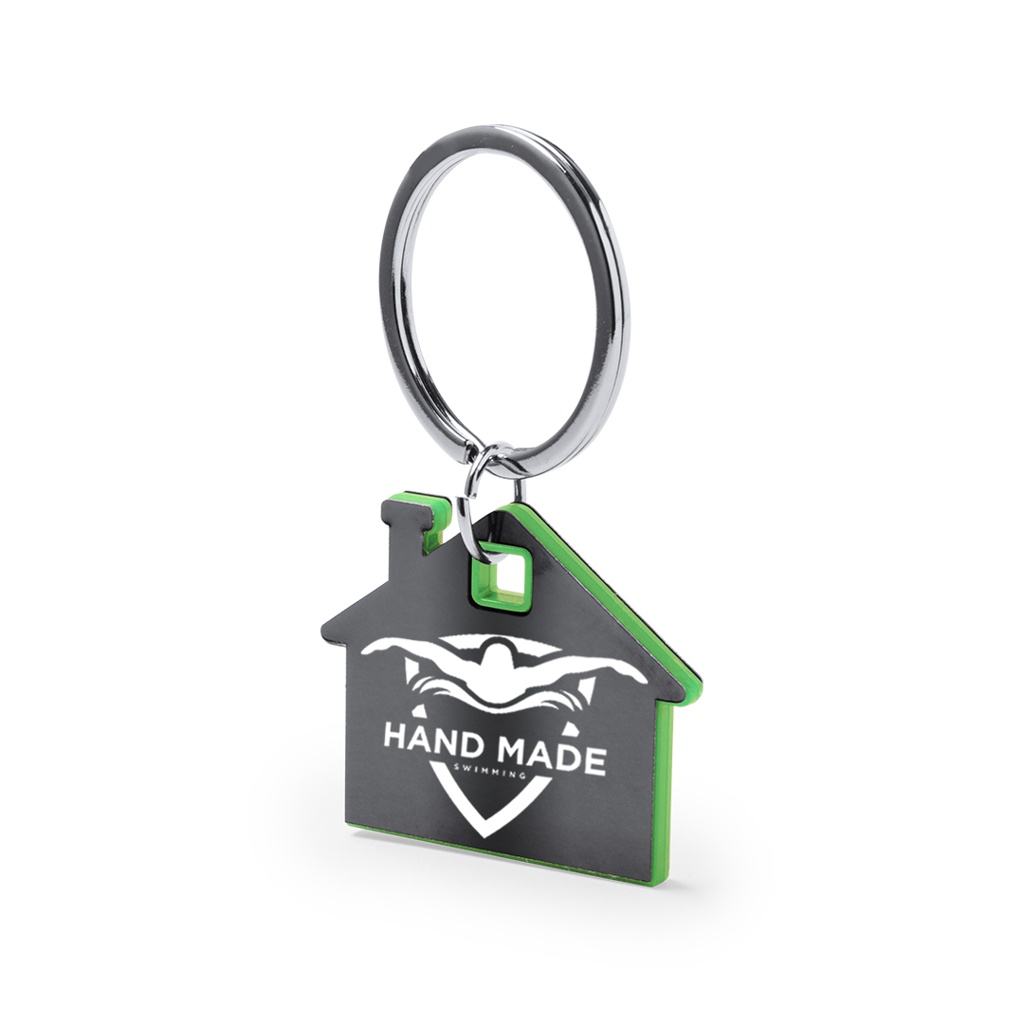 Personalisierter Schlüsselanhänger Haus aus Edelstahl - Annecy