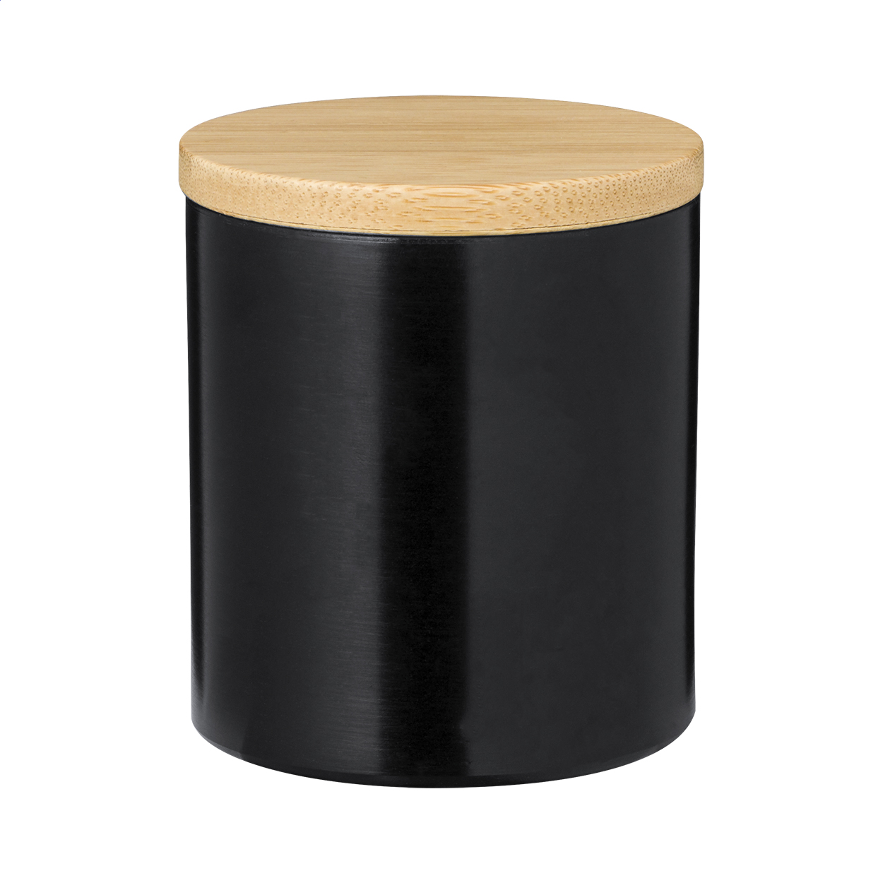 Vanulla vanilla scented candle with bamboo lid, personalised with logo printed with logo