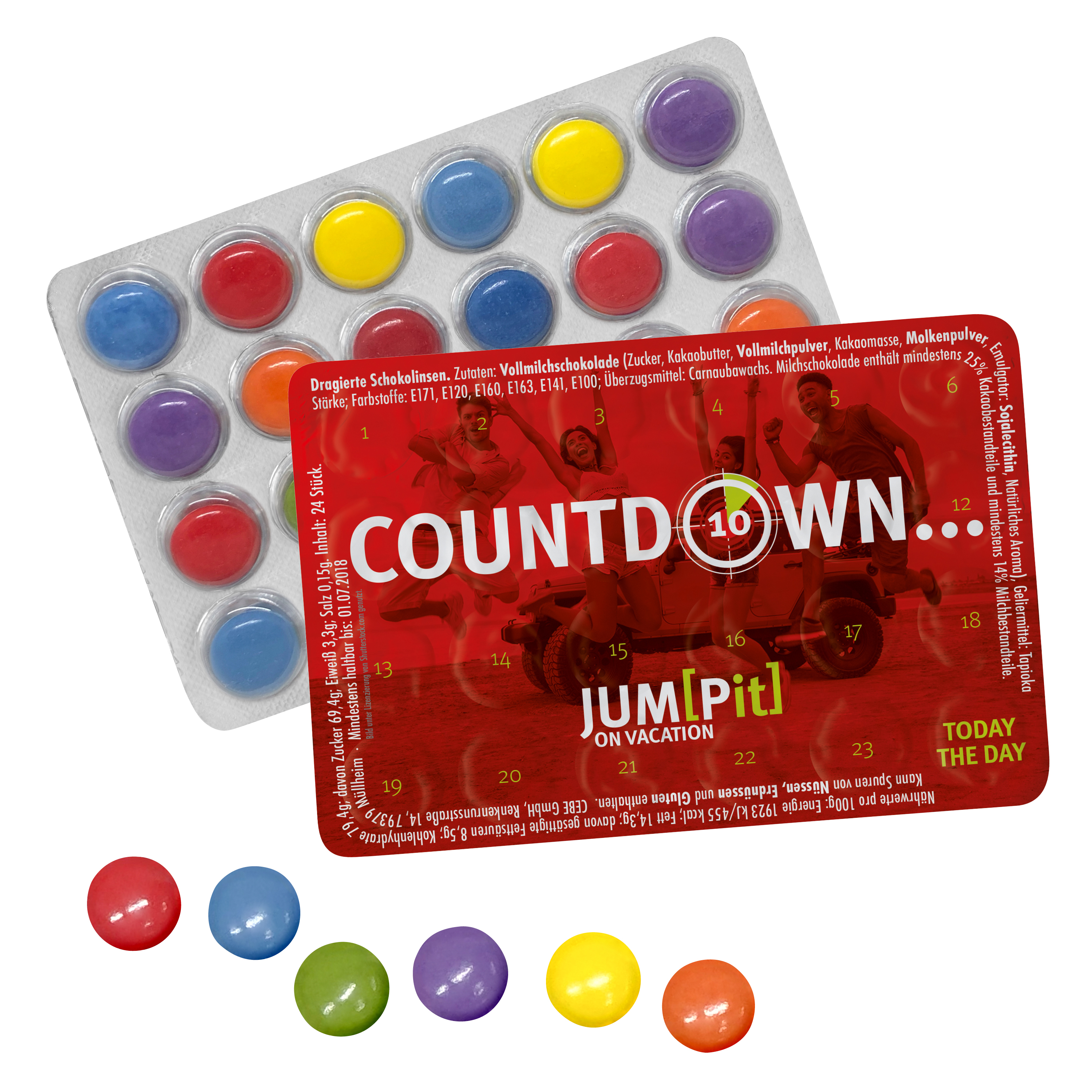World's Mini Advent Calendar: Chocolate Lentil Edition - Bebington printed with logo