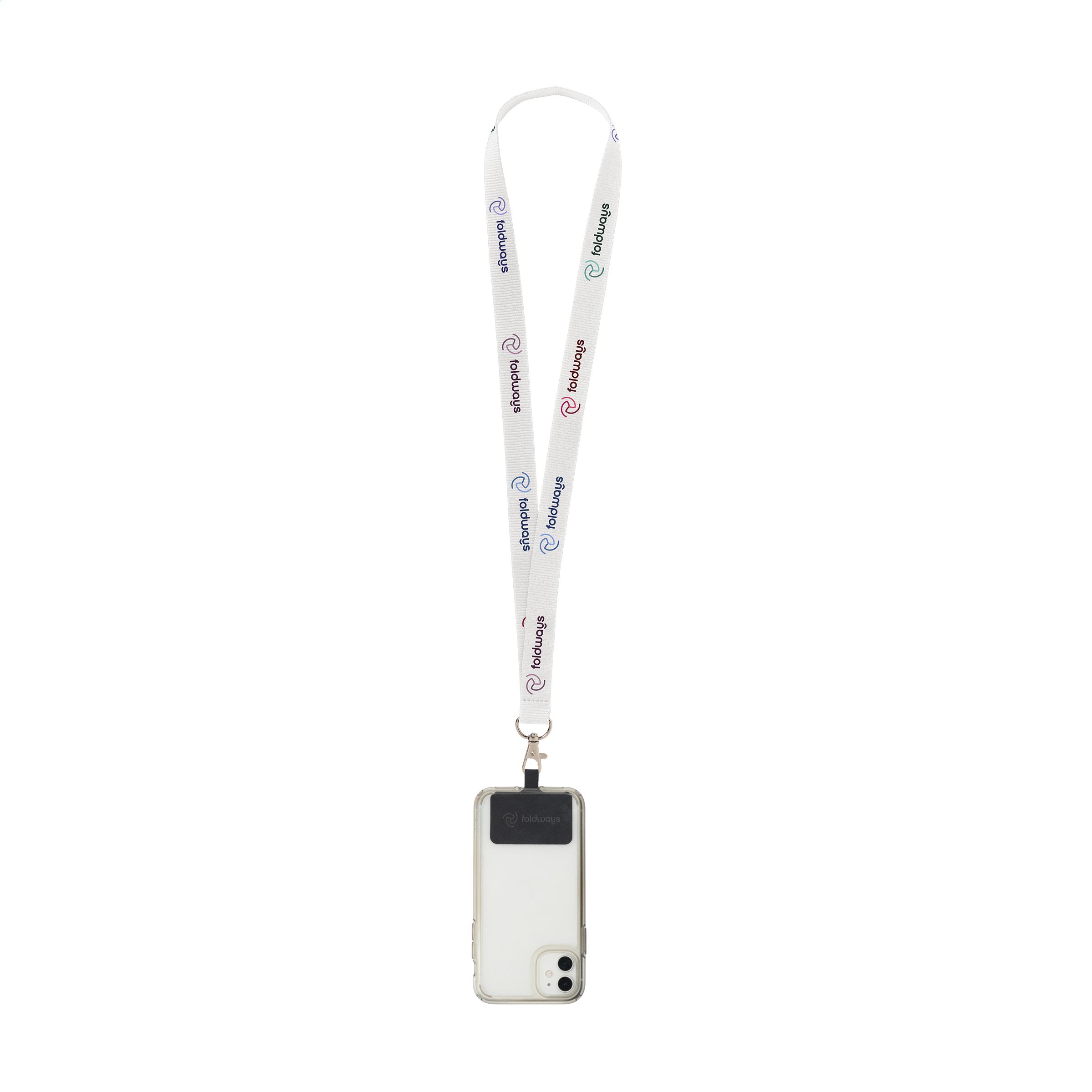 RPET Polyester Lanyard with Smartphone Patch - Badbury