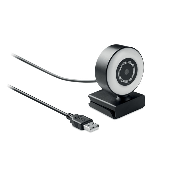 HD Webcam with Built-in Microphone and Adjustable Ring Light - Selkirk
