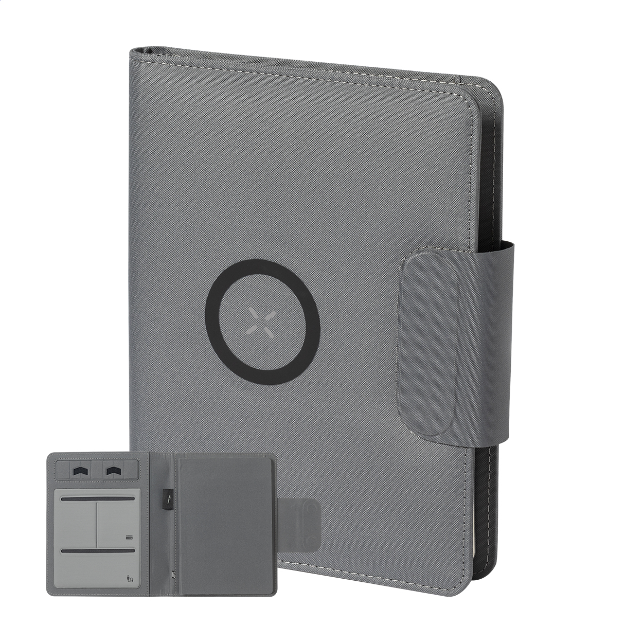 Gredox A5 RPET document folder with wireless charger and power bank