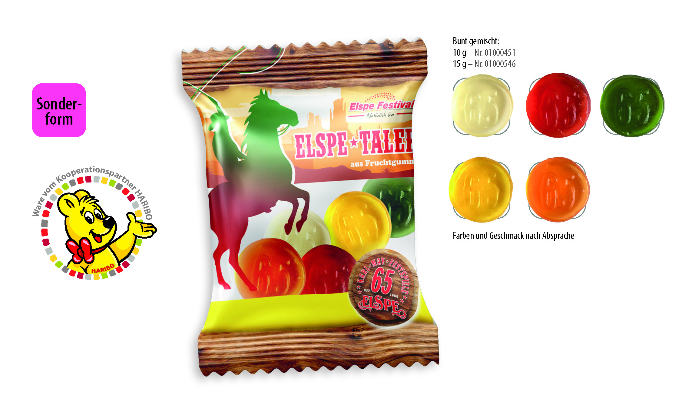 HARIBO Personalized Logo Gummies - Neath printed with logo