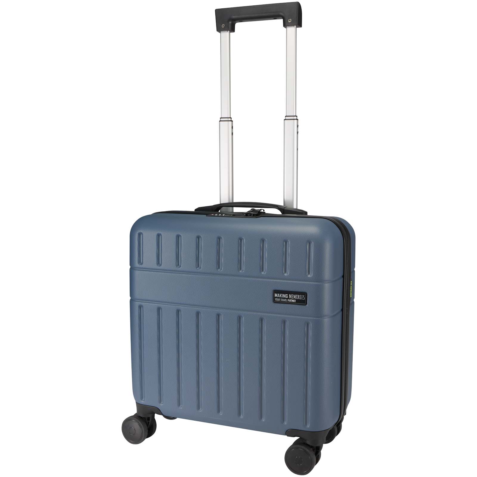 Rover 16" GRS recycled plastic laptop trolley, 30 L, with your logo printed with logo