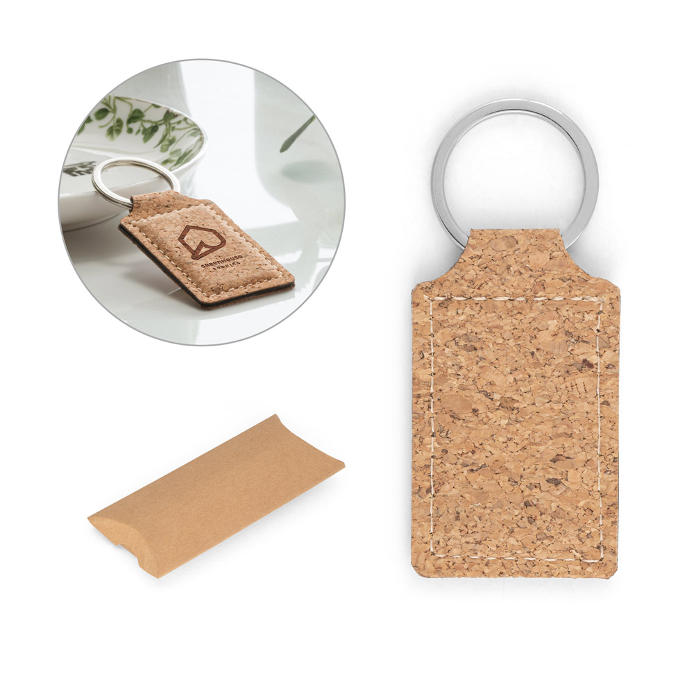 Set of Rectangular Cork Keyrings - Axbridge - Ambleside