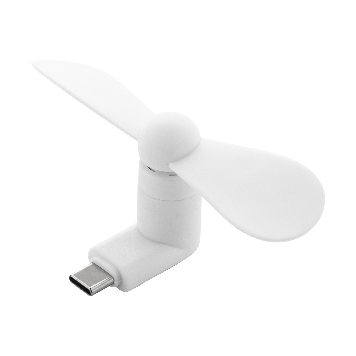 Blobile Smartphone-Ventilator mit USB-C-Anschluss und Logo